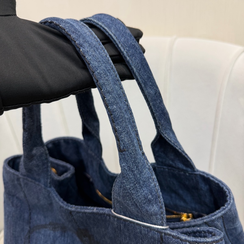 Prada Canapa 藍色丹寧帆布TOTE XC517-22
