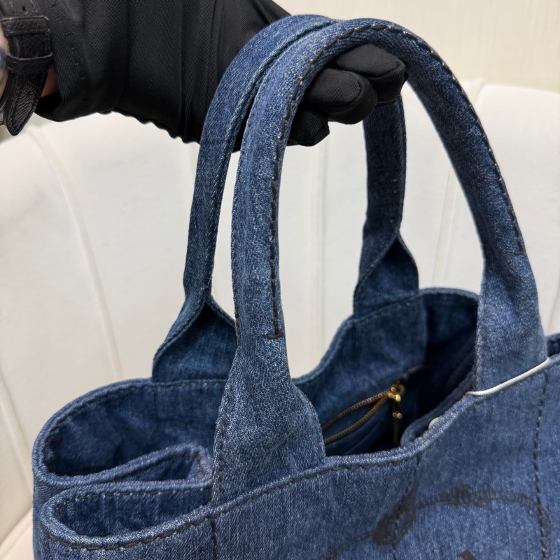 Prada Canapa 藍色丹寧帆布TOTE XC517-23