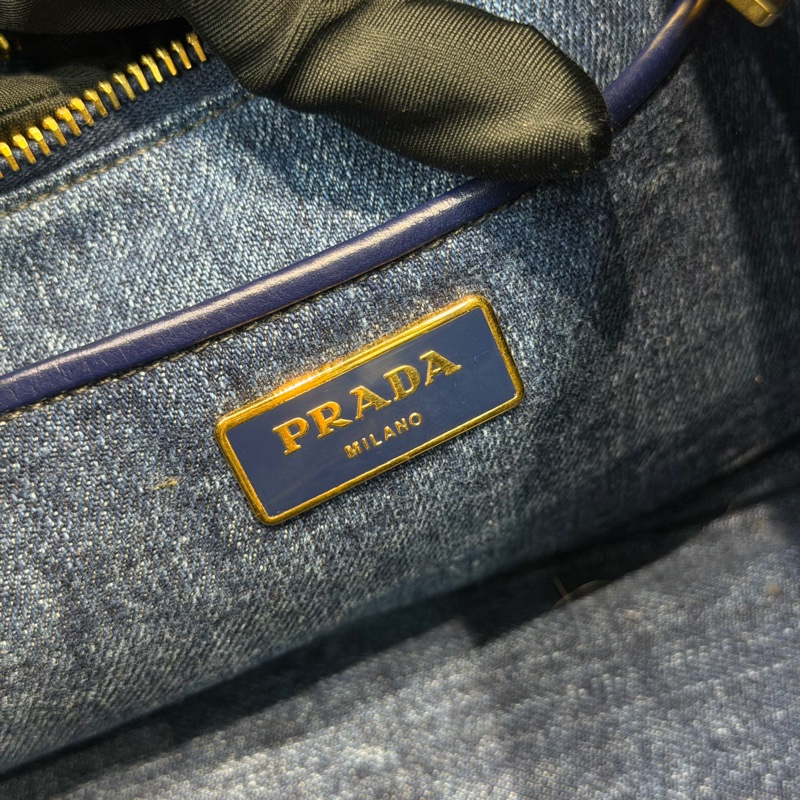Prada Canapa 藍色丹寧帆布TOTE XC517-30
