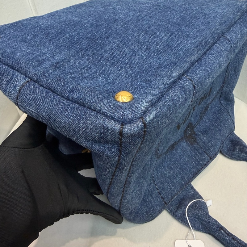 Prada Canapa 藍色丹寧帆布TOTE XC517-33