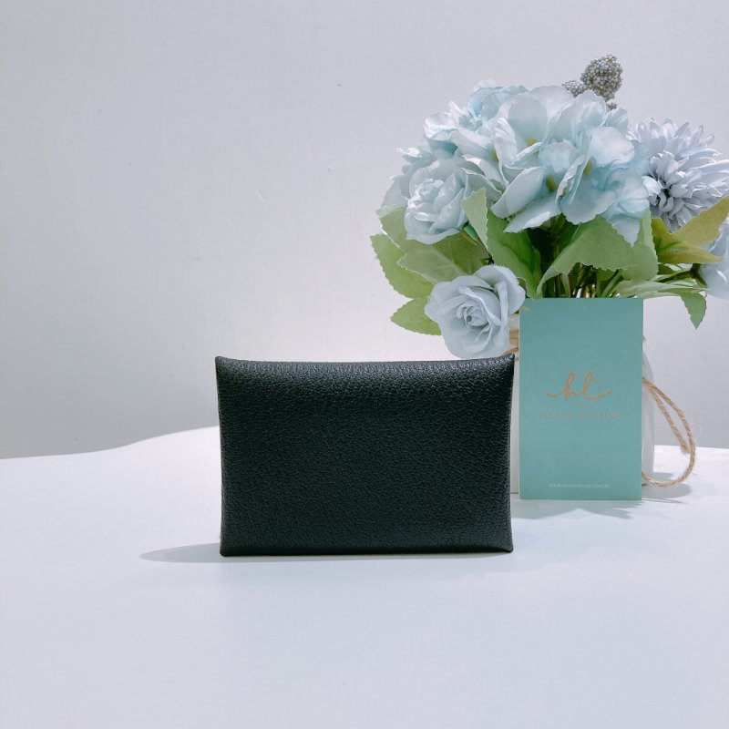 TW4858	Hermes 愛馬仕羊皮卡包 Calvi Card Holder Chevre Mysore Black-21