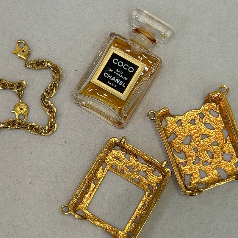 CHANEL COCO EAU DE PARFUM 黃金香水項鏈 XC516-1