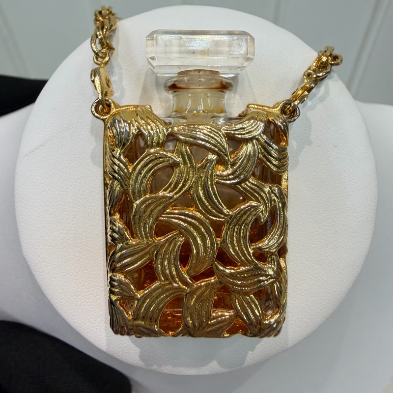 CHANEL COCO EAU DE PARFUM 黃金香水項鏈 XC516-3