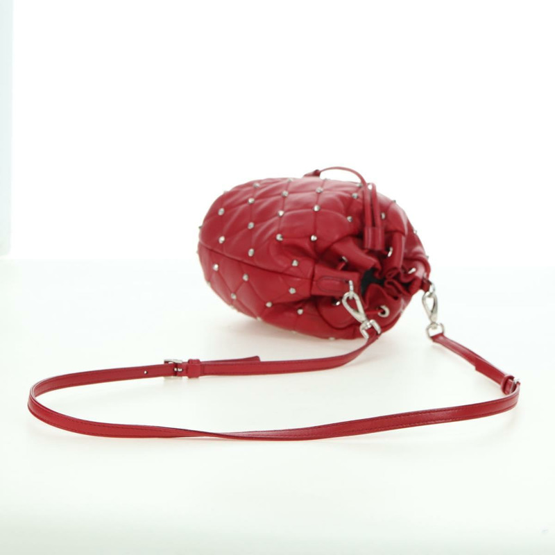 【日本直送】Miu Miu 紅色銀色皮革肩背包 正品 176740V-6
