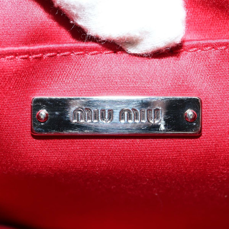 【日本直送】Miu Miu 紅色銀色皮革肩背包 正品 176740V-9