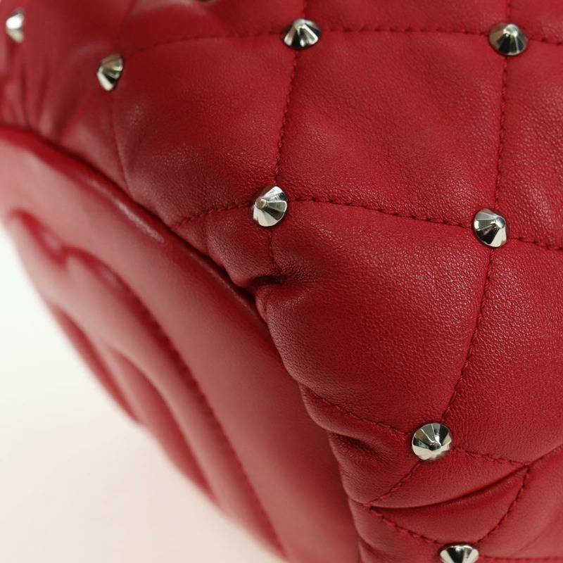 【日本直送】Miu Miu 紅色銀色皮革肩背包 正品 176740V-14