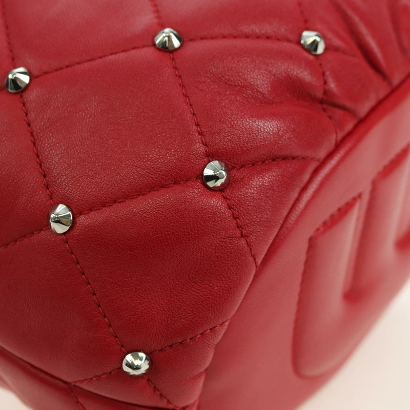 【日本直送】Miu Miu 紅色銀色皮革肩背包 正品 176740V-15