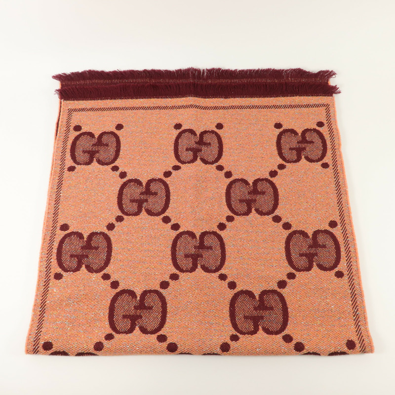 GUCCI 羊毛/金属化繊維Scarf頸巾-4