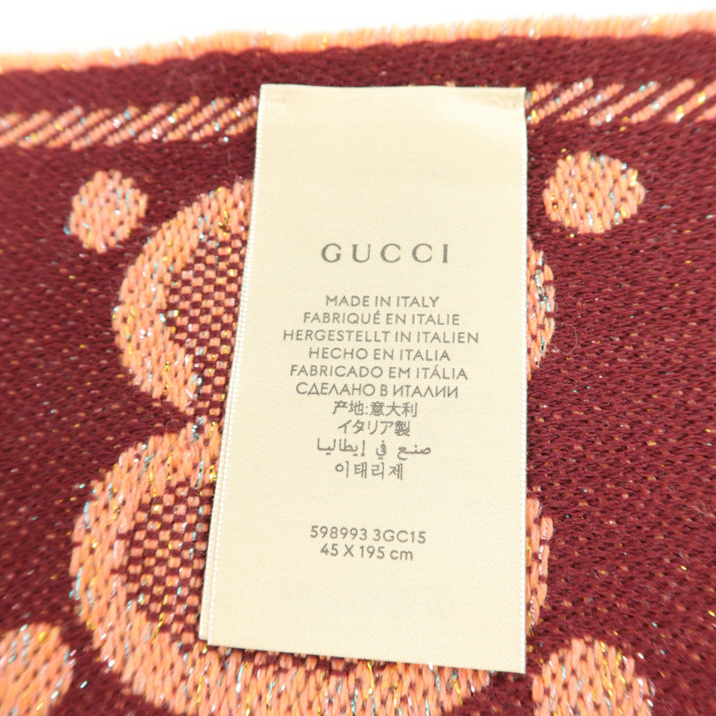 GUCCI 羊毛/金属化繊維Scarf頸巾-6