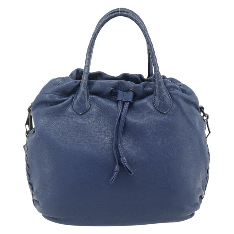 【日本直送】BOTTEGA VENETA 手提包 皮革 2way 藍色 Auth mr2462A-1
