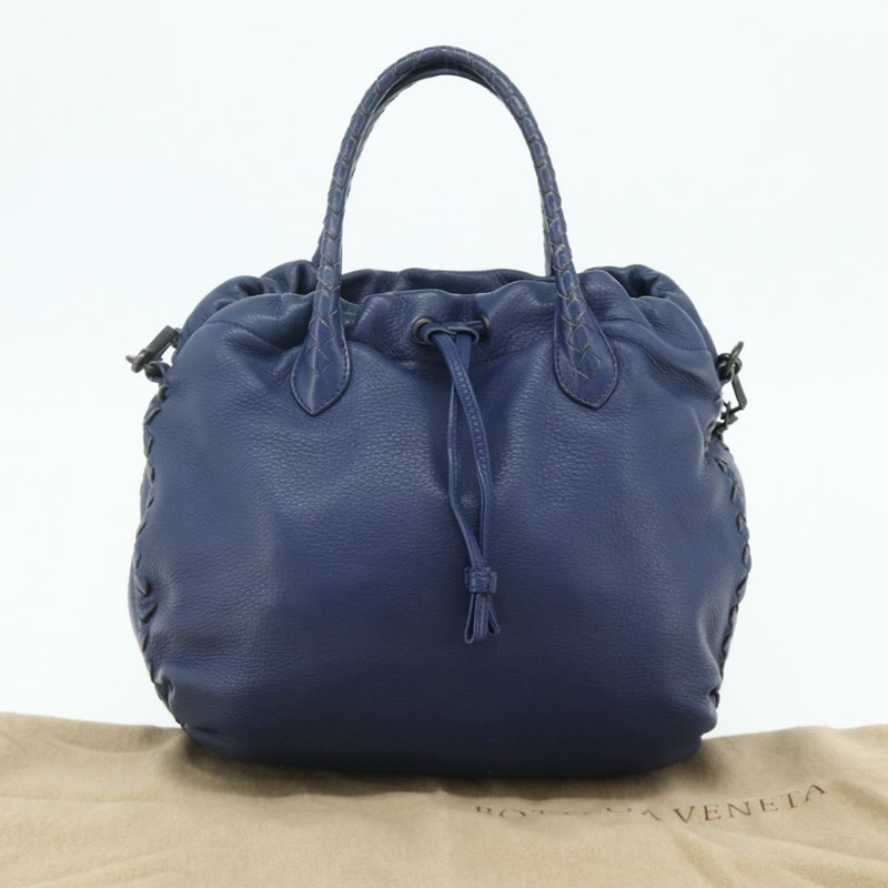 【日本直送】BOTTEGA VENETA 手提包 皮革 2way 藍色 Auth mr2462A-11