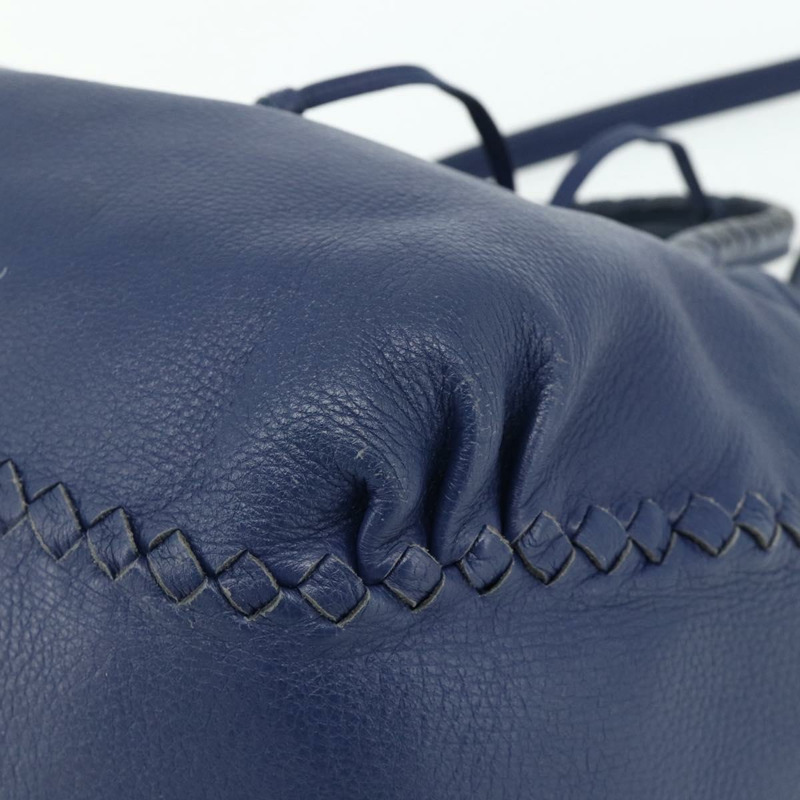 【日本直送】BOTTEGA VENETA 手提包 皮革 2way 藍色 Auth mr2462A-14