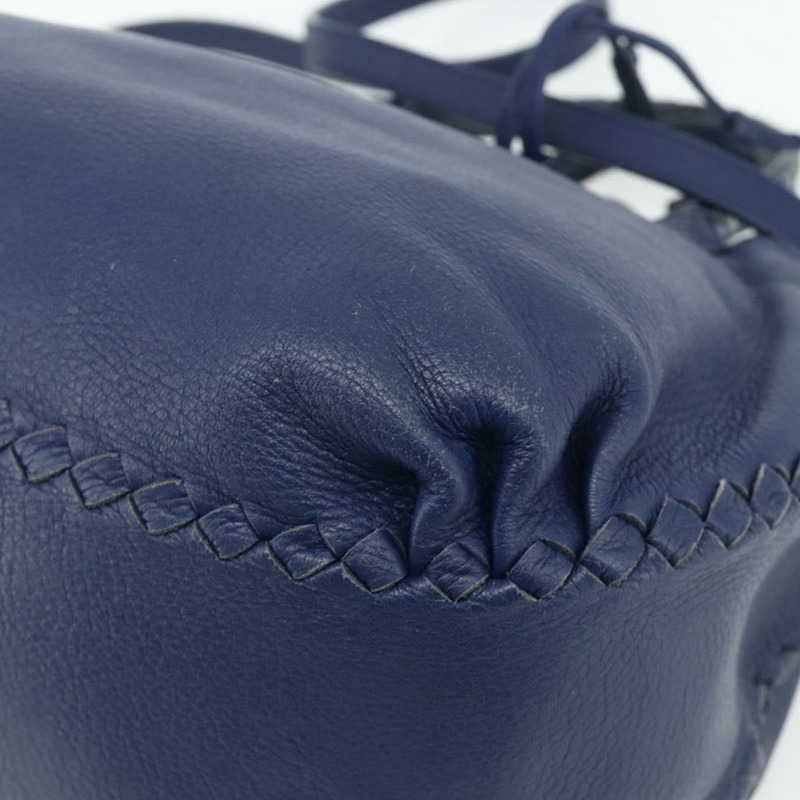 【日本直送】BOTTEGA VENETA 手提包 皮革 2way 藍色 Auth mr2462A-16