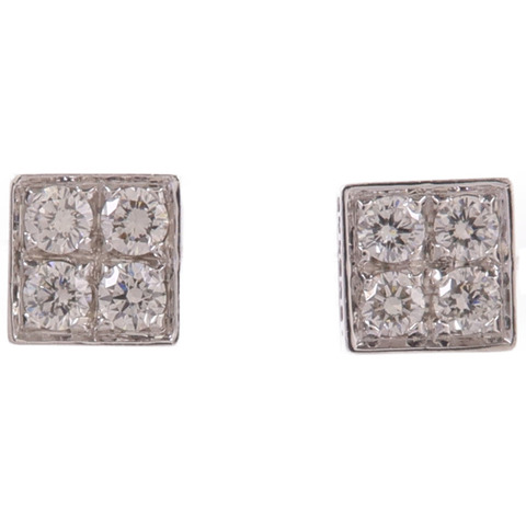 BVLGARI 18K白金Diamond Earrings鑽石耳環