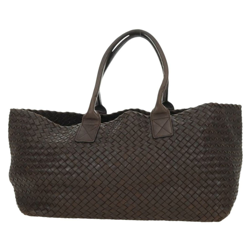 【日本直送】BOTTEGA VENETA INTRECCIATO Cabas 中型手袋皮革棕色 115664 正品 am11571V-1
