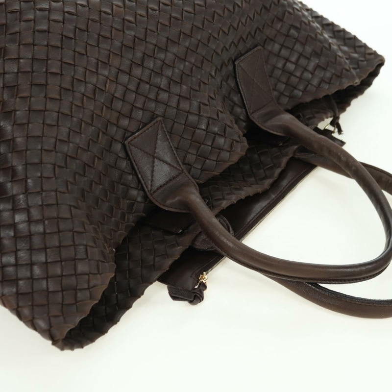 【日本直送】BOTTEGA VENETA INTRECCIATO Cabas 中型手袋皮革棕色 115664 正品 am11571V-5