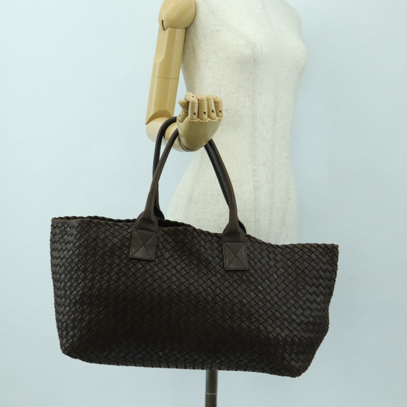 【日本直送】BOTTEGA VENETA INTRECCIATO Cabas 中型手袋皮革棕色 115664 正品 am11571V-23