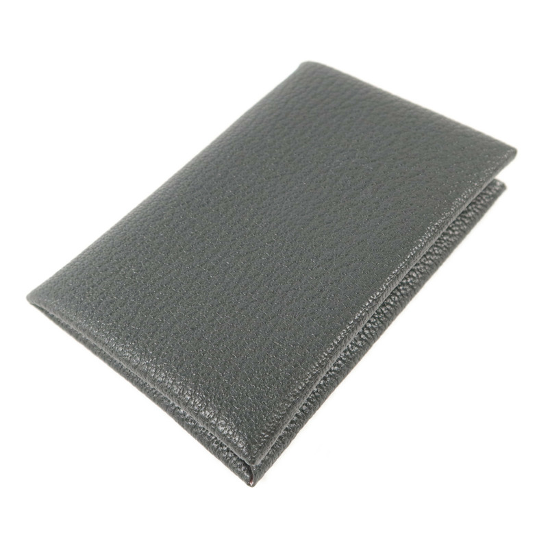 HERMES Chevre皮革Calvi Card Case卡片套Noir/Mauve Sylvestre-2