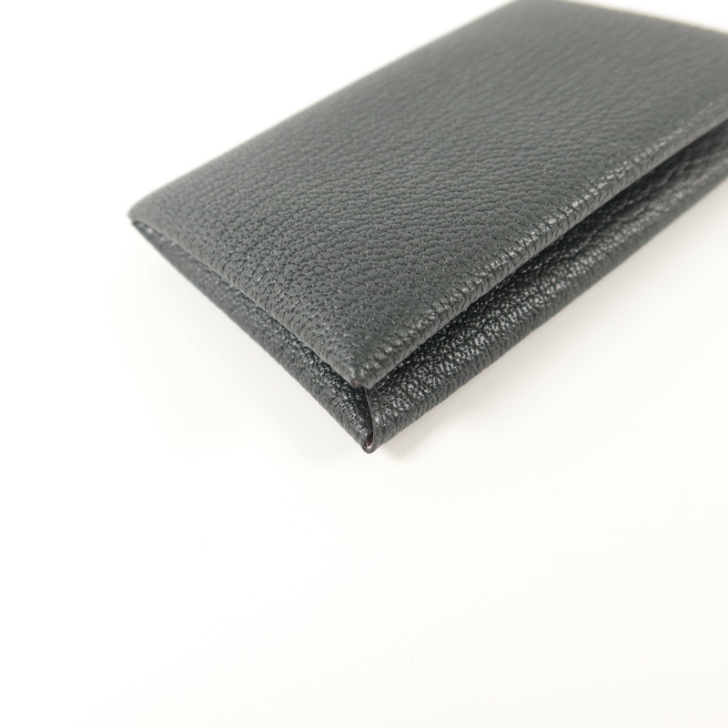 HERMES Chevre皮革Calvi Card Case卡片套Noir/Mauve Sylvestre-13