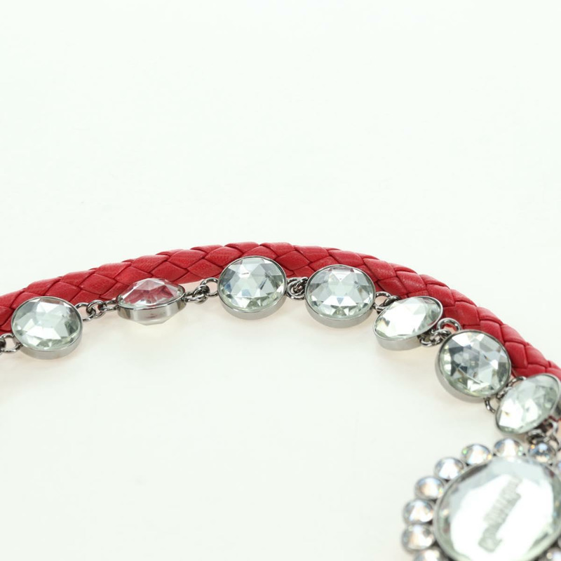 【日本直送】Miu Miu Matelasse 鏈條單肩包 皮革 紅色 銀色 正品 179306M-16
