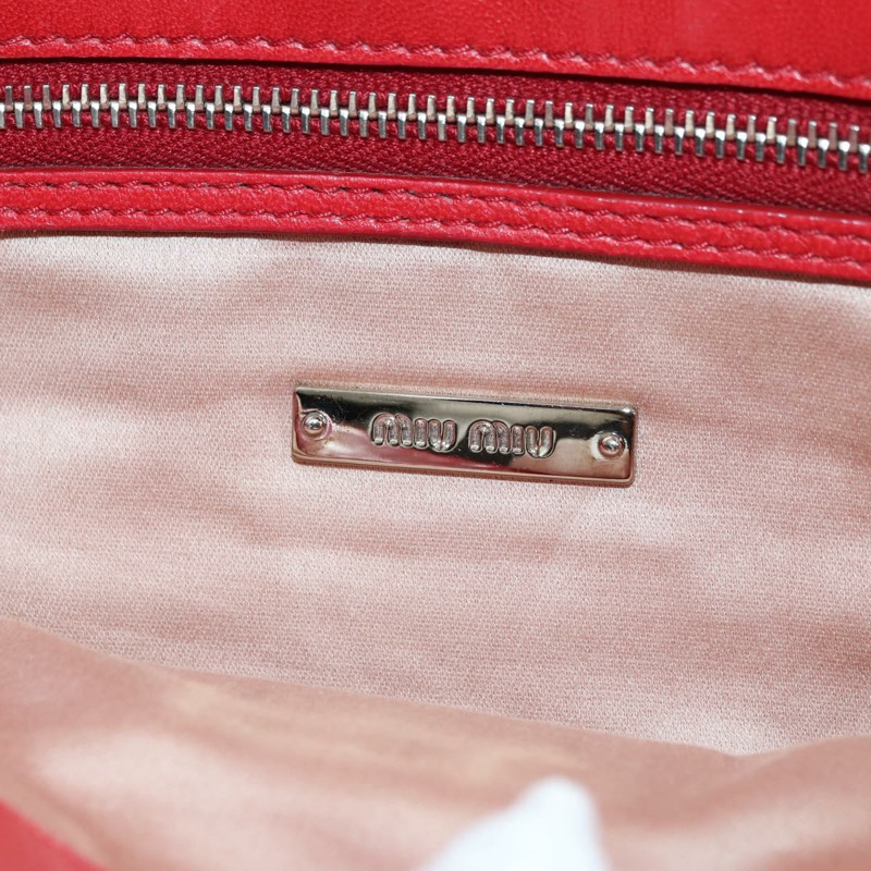【日本直送】Miu Miu Matelasse 鏈條單肩包 皮革 紅色 銀色 正品 179306M-24