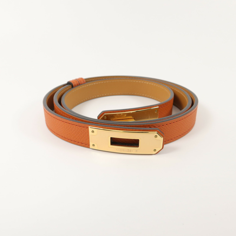 HERMES Epsom皮革Kelly 18 Belt皮帶Terre Battue-4