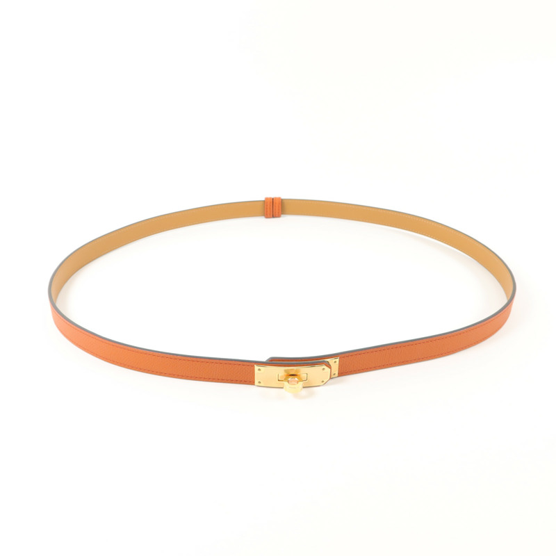 HERMES Epsom皮革Kelly 18 Belt皮帶Terre Battue-5