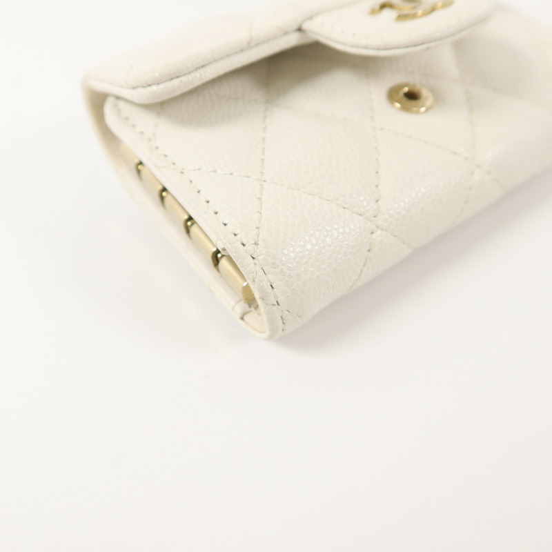 CHANEL 牛皮皮革Classic Key Holder鎖匙包-12