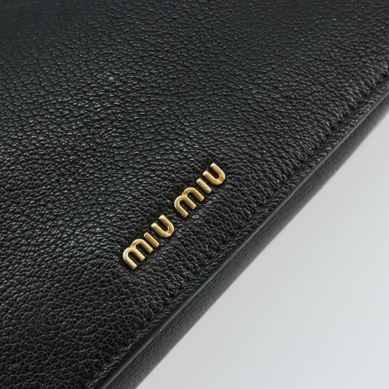 【日本直送】Miu Miu 黑色金色皮革肩背包，正品編號 179629A-16
