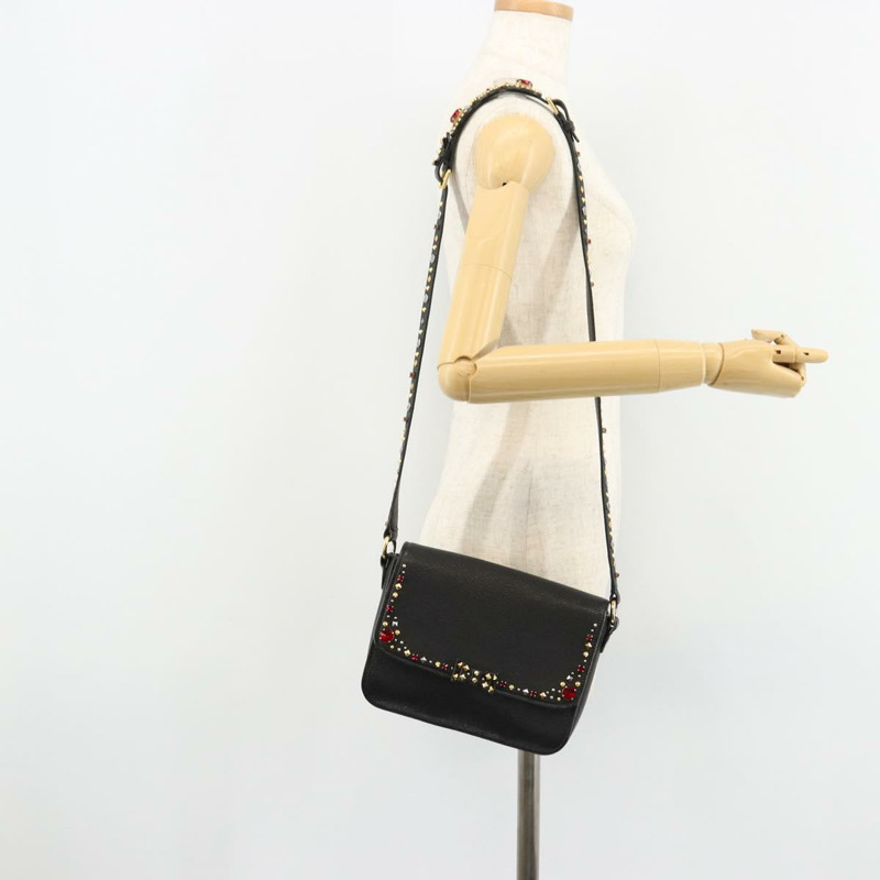 【日本直送】Miu Miu 黑色金色皮革肩背包，正品編號 179629A-27