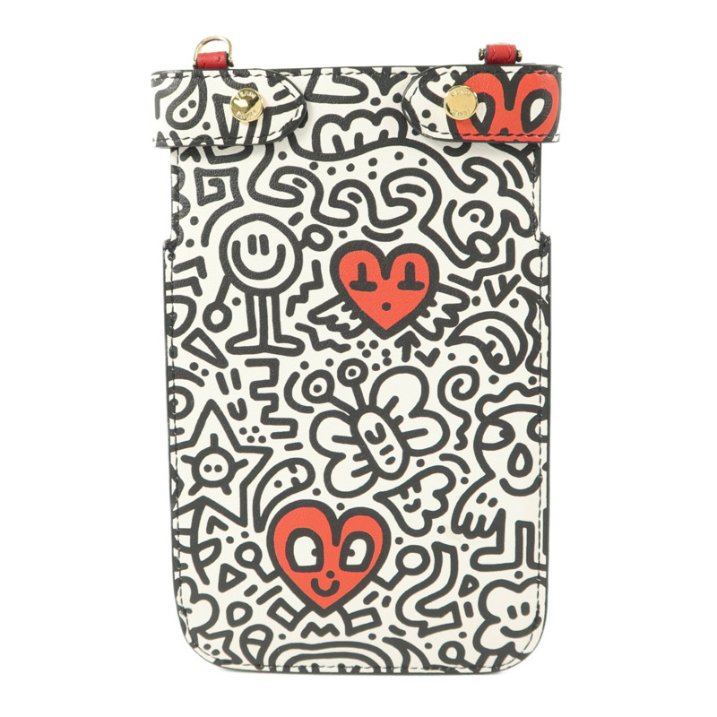 FENDI 牛皮皮革Peekaboo Phone Pouch電話肩背袋-1