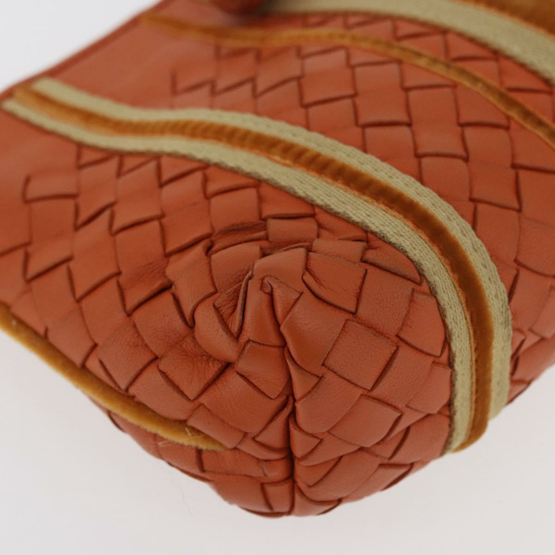 【日本直送】BOTTEGA VENETA INTRECCIATO 肩背包 皮革 橘色 銀色 正品 179382A-8