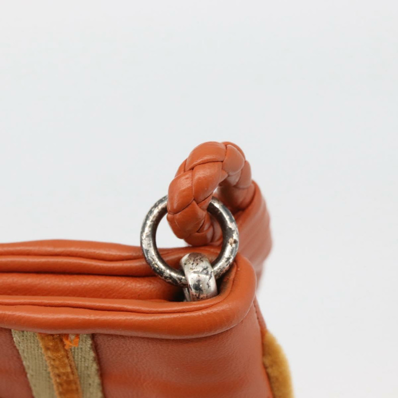 【日本直送】BOTTEGA VENETA INTRECCIATO 肩背包 皮革 橘色 銀色 正品 179382A-9