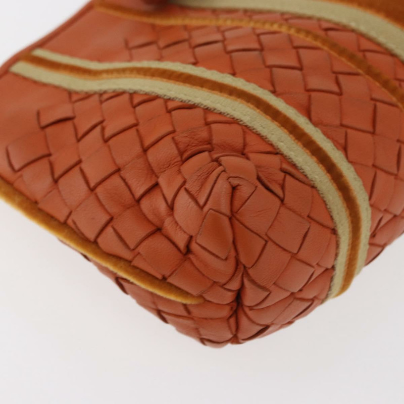 【日本直送】BOTTEGA VENETA INTRECCIATO 肩背包 皮革 橘色 銀色 正品 179382A-14