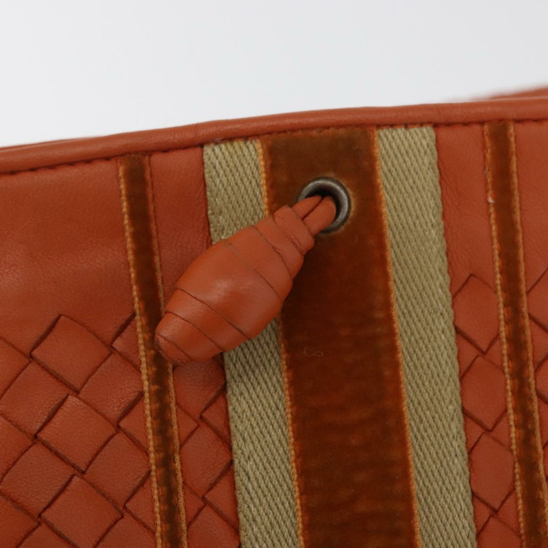 【日本直送】BOTTEGA VENETA INTRECCIATO 肩背包 皮革 橘色 銀色 正品 179382A-16