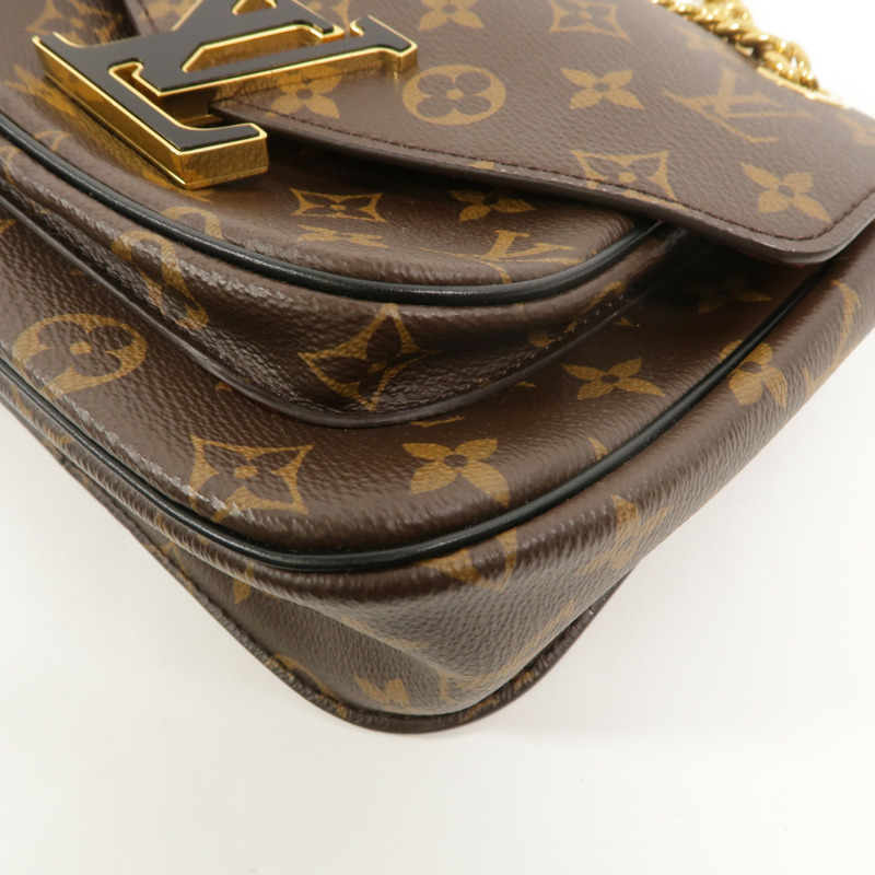 LOUIS VUITTON Monogram Passy鏈帶肩背袋-9