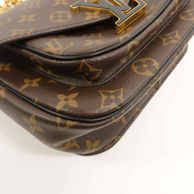 LOUIS VUITTON Monogram Passy鏈帶肩背袋-10
