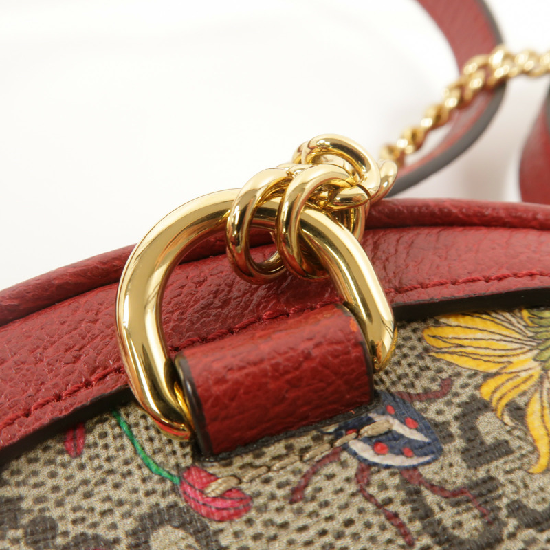 GUCCI 塗層帆布Ophidia Flora Round Backpack背包-14