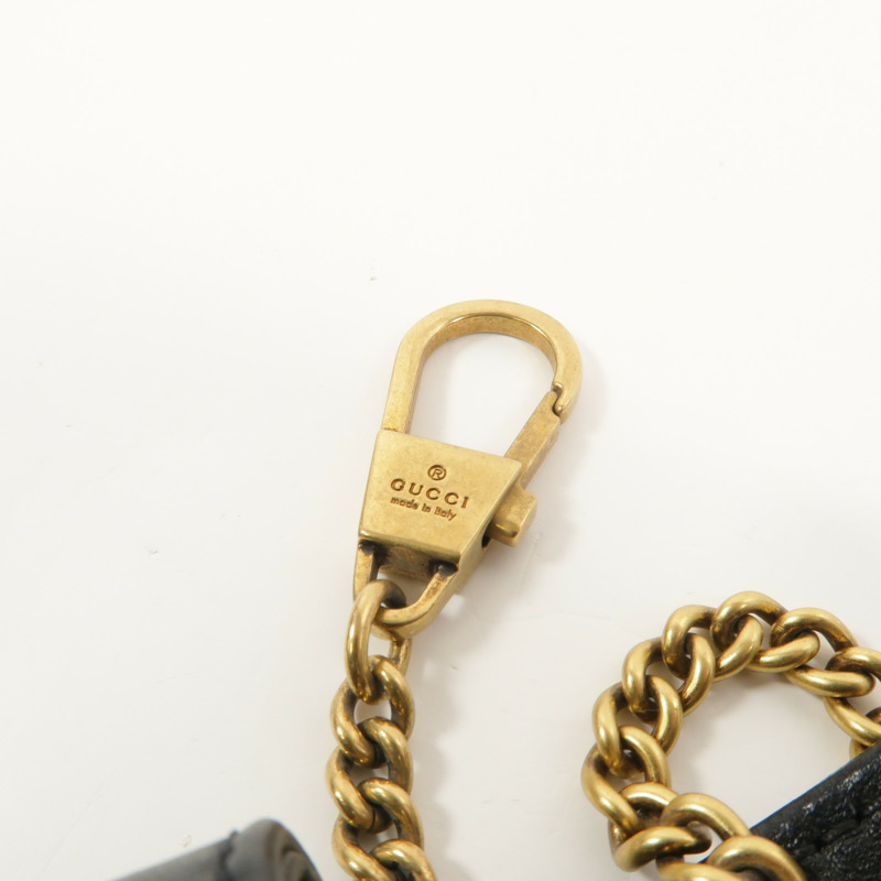 GUCCI 牛皮皮革GG Marmont Super Mini鏈帶肩背袋-14