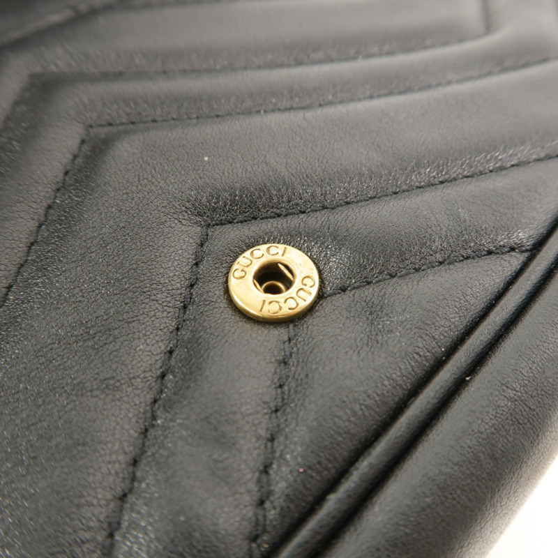 GUCCI 牛皮皮革GG Marmont Super Mini鏈帶肩背袋-16