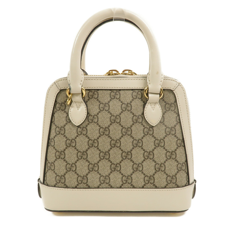 GUCCI 塗層帆布Horsebit 1955 Mini Top Handle Bag手挽肩背兩用袋-1