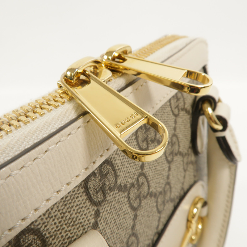 GUCCI 塗層帆布Horsebit 1955 Mini Top Handle Bag手挽肩背兩用袋-17