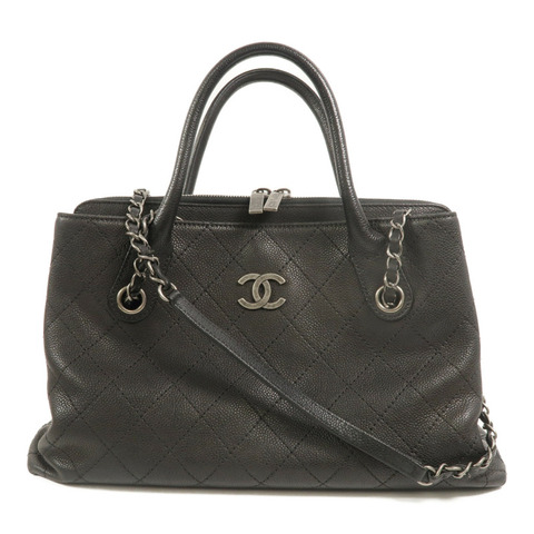 CHANEL 牛皮皮革Chain Shoulder手挽肩背兩用袋
