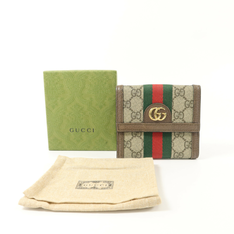 GUCCI 塗層帆布Ophidia GG Wallet錢包-9