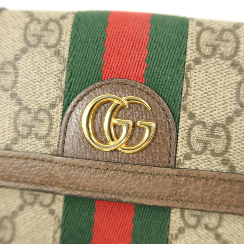 GUCCI 塗層帆布Ophidia GG Wallet錢包-10