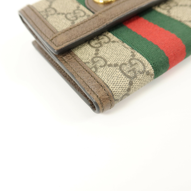 GUCCI 塗層帆布Ophidia GG Wallet錢包-12