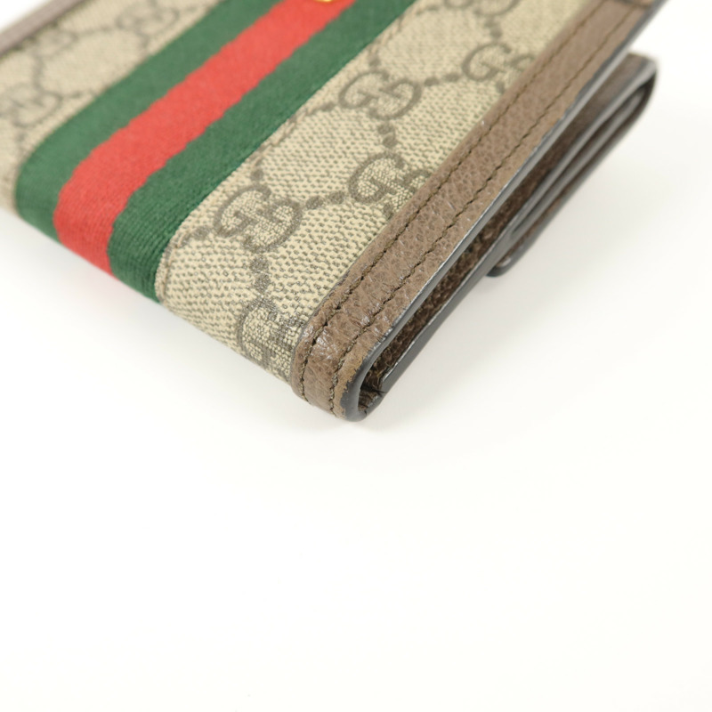 GUCCI 塗層帆布Ophidia GG Wallet錢包-13