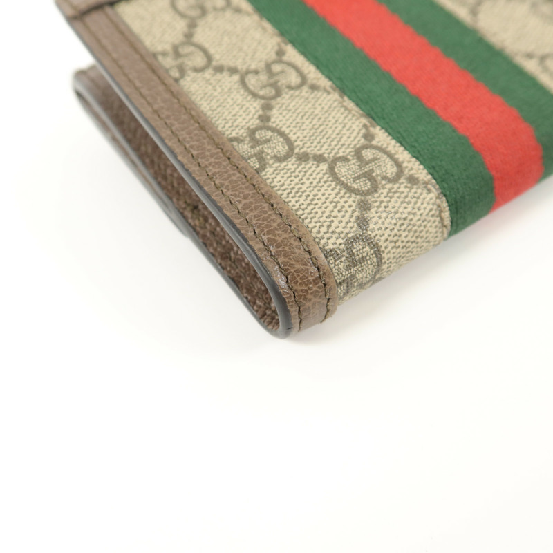GUCCI 塗層帆布Ophidia GG Wallet錢包-14
