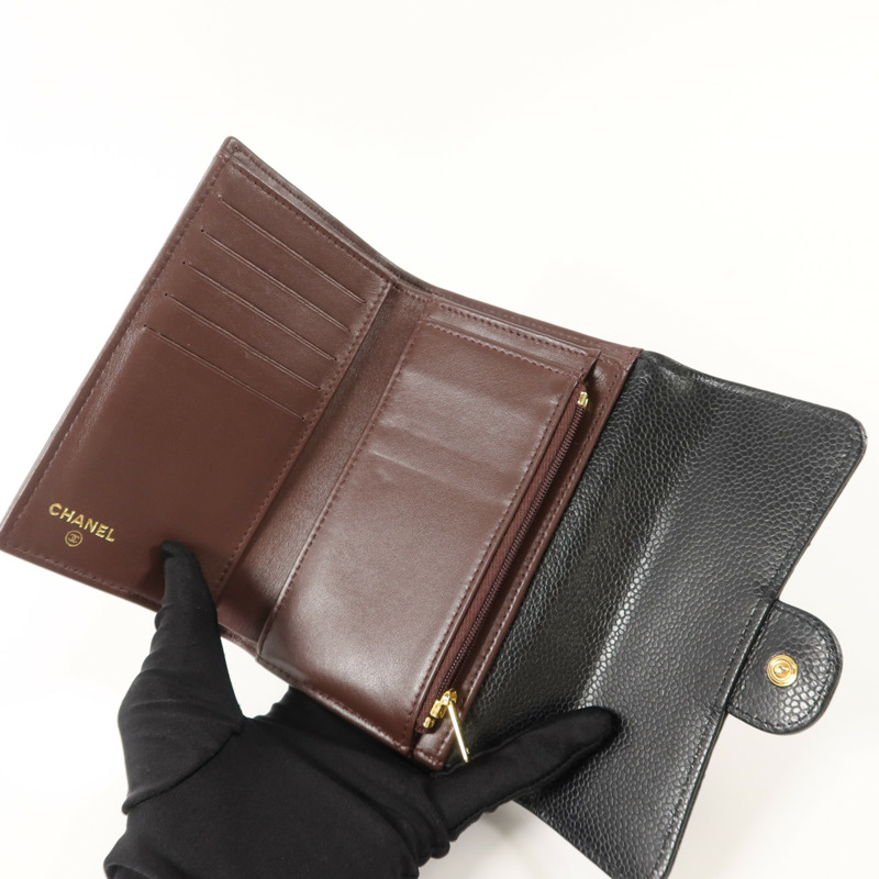 CHANEL 牛皮皮革Classic Medium Flap Wallet錢包-4