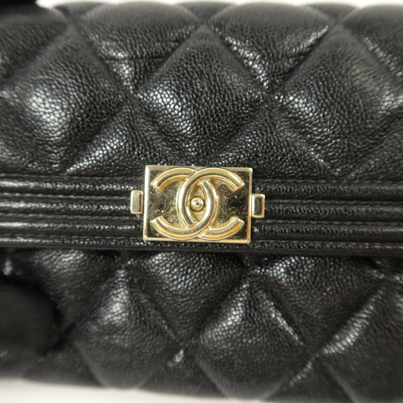 CHANEL 牛皮皮革Boy Long Wallet長錢包-8